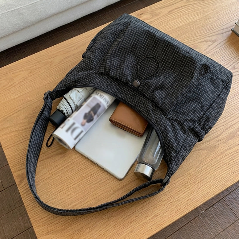 🔥2026 NEW SALES - 59% OFF🔥Plaid Drawstring Ruched Cloud Bag