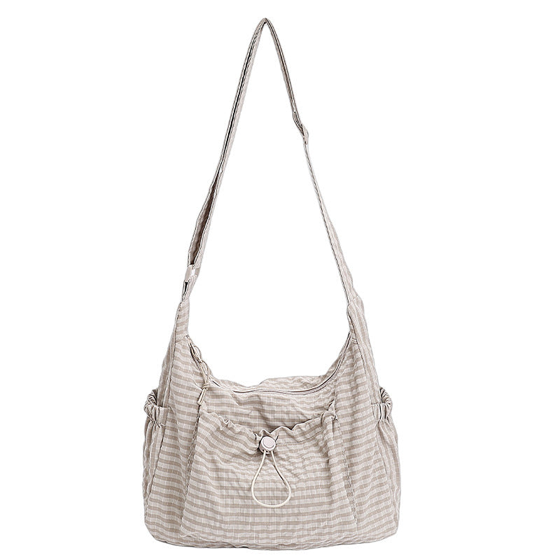 🔥2026 NEW SALES - 59% OFF🔥Plaid Drawstring Ruched Cloud Bag