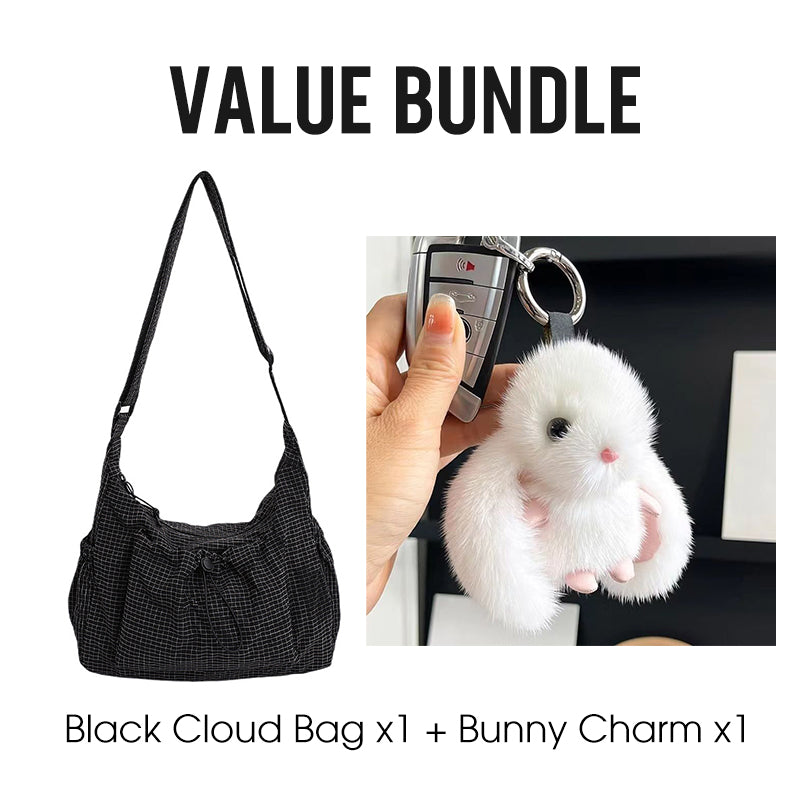 🔥2026 NEW SALES - 59% OFF🔥Plaid Drawstring Ruched Cloud Bag