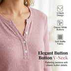 Women's Casual Breathable Waffle Knit Top