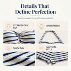 Women's Striped Halter Tankini 2-Piece Set
